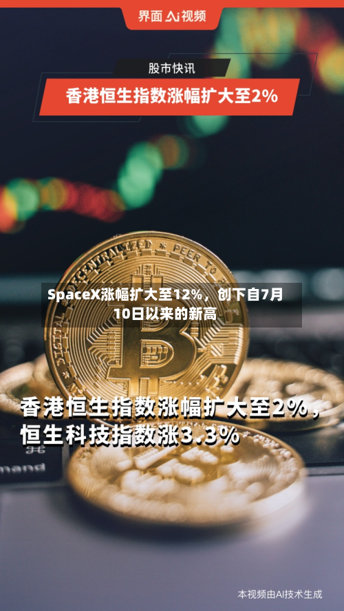 SpaceX涨幅扩大至12%，创下自7月10日以来的新高-第1张图片
