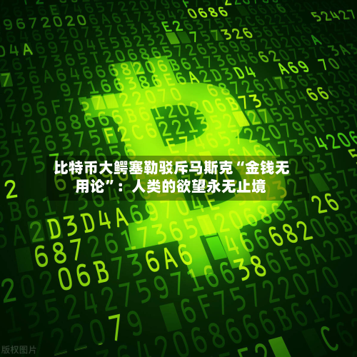 比特币大鳄塞勒驳斥马斯克“金钱无用论”：人类的欲望永无止境-第1张图片