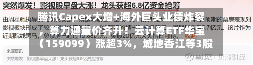 腾讯Capex大增+海外巨头业绩炸裂	，算力迎量价齐升！云计算ETF华宝（159099）涨超3%，城地香江等3股涨停-第3张图片