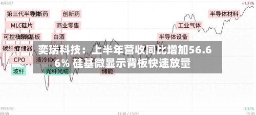奕瑞科技：上半年营收同比增加56.66% 硅基微显示背板快速放量-第1张图片