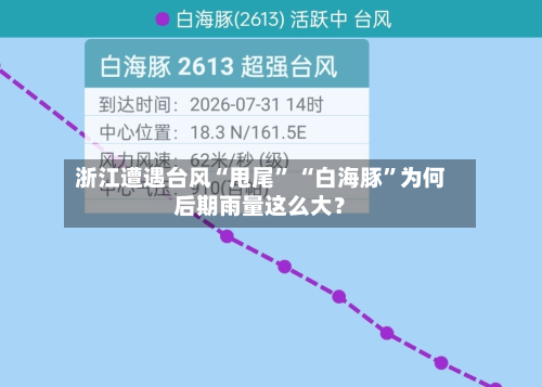 浙江遭遇台风“甩尾” “白海豚	”为何后期雨量这么大？-第3张图片