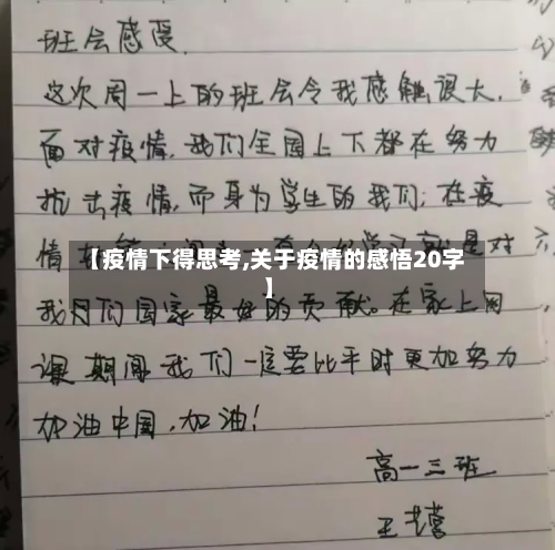 【疫情下得思考,关于疫情的感悟20字】-第2张图片