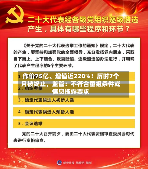 作价75亿、增值近220%！历时7个月被终止，监管：不符合重组条件或信息披露要求-第2张图片