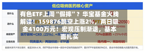 有色ETF上周“假摔”？华宝基金火线解读！159876跳空上涨2%	，两日吸金4100万元！宏观压制渐退，基本面扎实-第2张图片