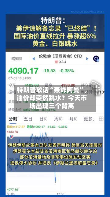 特朗普放话“轰炸阿曼”	，油价却突然跳水？今天市场出现三个背离-第3张图片