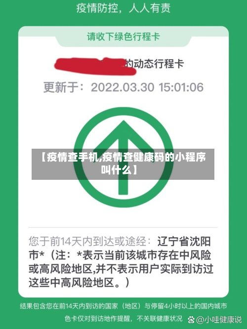 【疫情查手机,疫情查健康码的小程序叫什么】-第1张图片