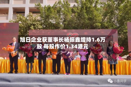 旭日企业获董事长杨振鑫增持1.6万股 每股作价1.34港元-第2张图片