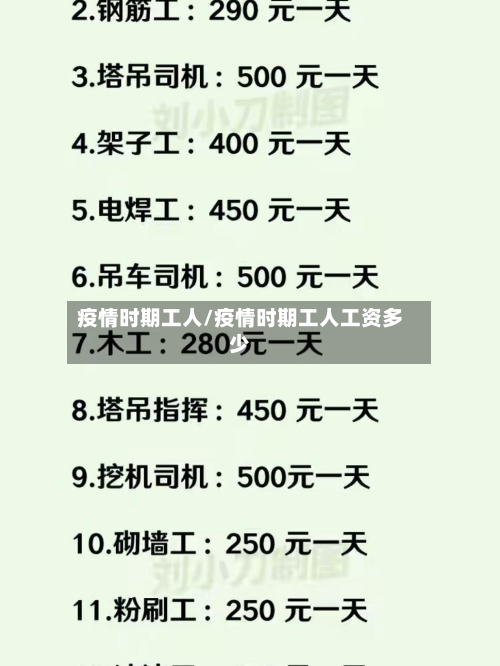 疫情时期工人/疫情时期工人工资多少-第1张图片