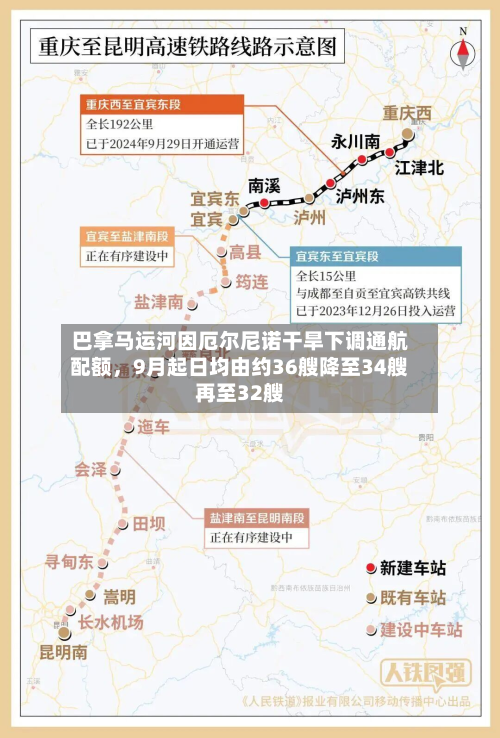 巴拿马运河因厄尔尼诺干旱下调通航配额，9月起日均由约36艘降至34艘再至32艘-第3张图片