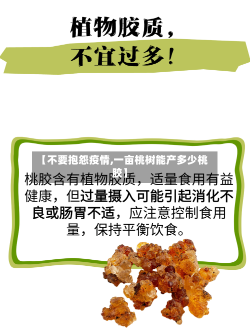 【不要抱怨疫情,一亩桃树能产多少桃胶】-第2张图片