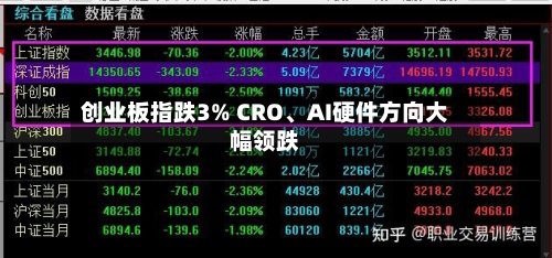 创业板指跌3% CRO	、AI硬件方向大幅领跌-第1张图片