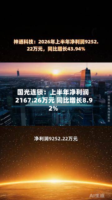 国光连锁:上半年净利润2167.26万元 同比增长8.92%-第2张图片