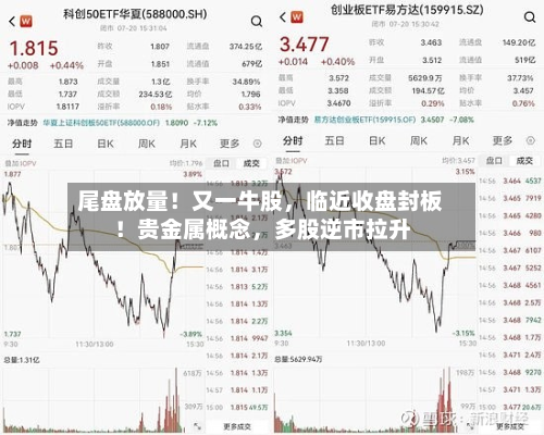 尾盘放量！又一牛股	，临近收盘封板！贵金属概念，多股逆市拉升-第3张图片