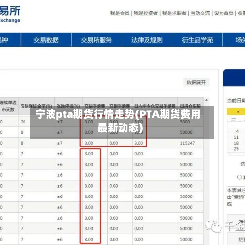 宁波pta期货行情走势(PTA期货费用最新动态)-第2张图片