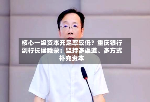 核心一级资本充足率较低？重庆银行副行长侯曦蒙：坚持多渠道、多方式补充资本-第1张图片