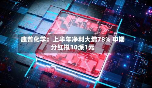 康普化学：上半年净利大增78% 中期分红拟10派1元-第2张图片