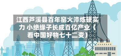 江西芦溪县百年窑火淬炼硬实力 小绝缘子长成百亿产业（看中国好物七十二变）-第2张图片